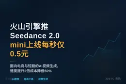 火山引擎Seedance2.0 mini上线，每秒0.5元