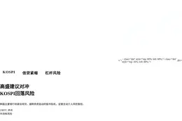 高盛建议对冲 KOSPI 回落风险