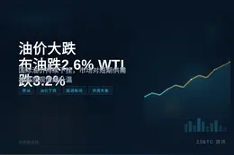 油价大跌，布油跌2.6%WTI跌3.2%