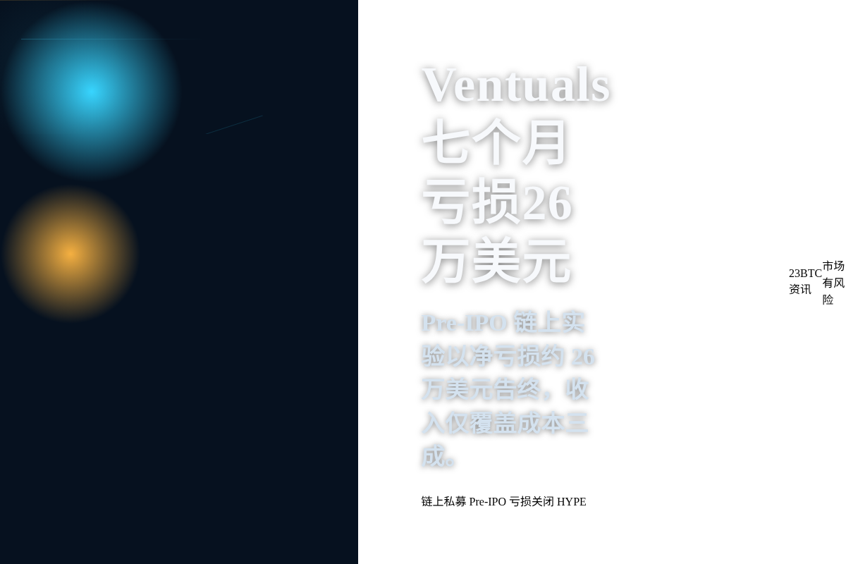 Ventuals七个月亏损26万美元,Pre-IPO链上链告插图1 Ventuals七个月亏损26万美元,Pre-IPO链上链告