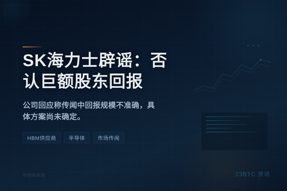 SK海力士辟谣:否认拟推百万亿韩元股东回报插图1 SK海力士辟谣:否认拟推百万亿韩元股东回报