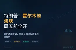 特朗普：霍尔木兹海峡周五前全开