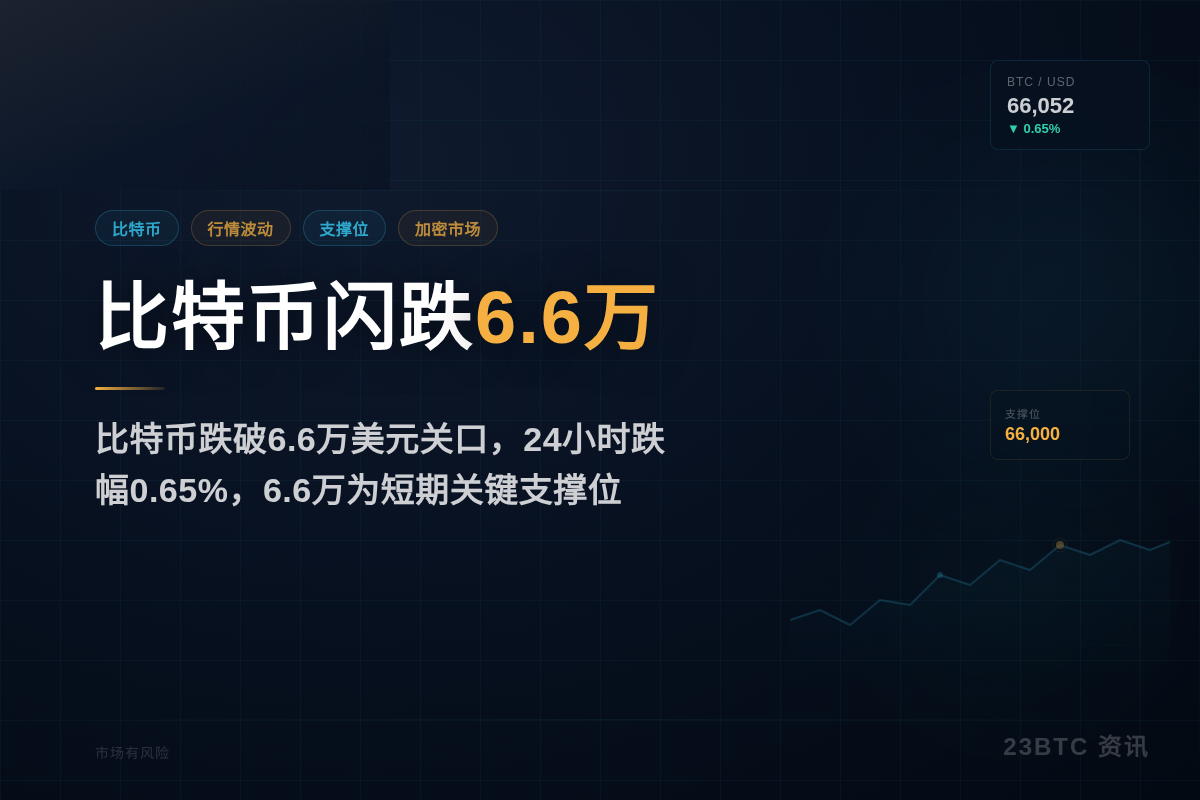 比特币闪跌6.6万