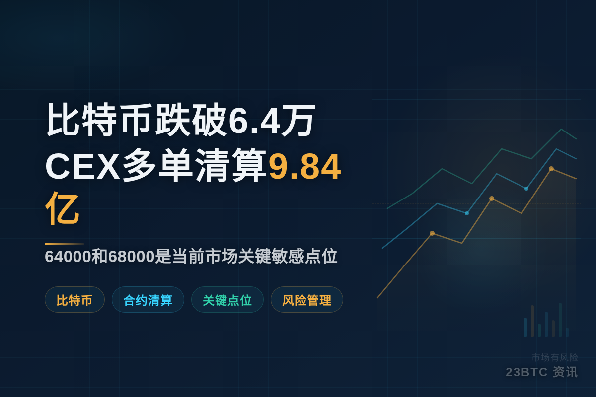 比特币跌破6.4万,CEX多单清算9.84亿插图1 比特币跌破6.4万,CEX多单清算9.84亿