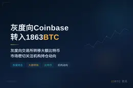 灰度向Coinbase转入1863BTC