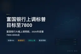 富国银行上调标普500目标至7800-8000点
