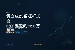 黄立成25倍杠杆加仓ETH浮盈32.6万