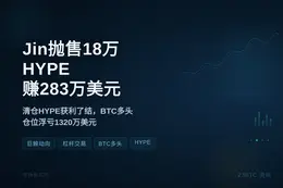 Jin抛售18万HYPE赚283万美元