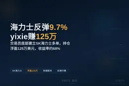 海力士反弹9.7%，yixie赚125万