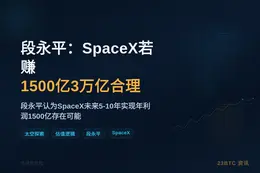 段永平：SpaceX若赚1500亿3万亿合理