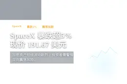 SpaceX暴跌超5%，现价191.67美元