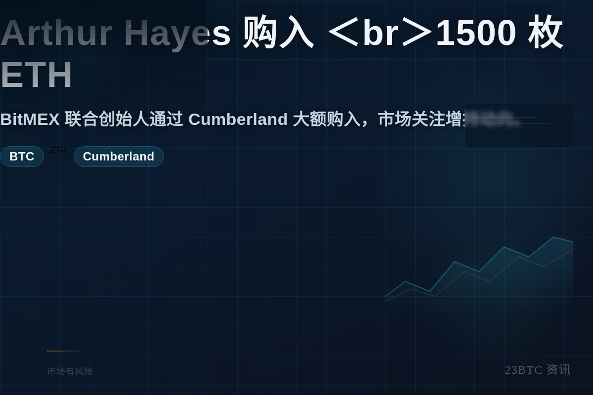 Arthur Hayes 购入 1500 枚 ETH插图1 Arthur Hayes 购入 1500 枚 ETH
