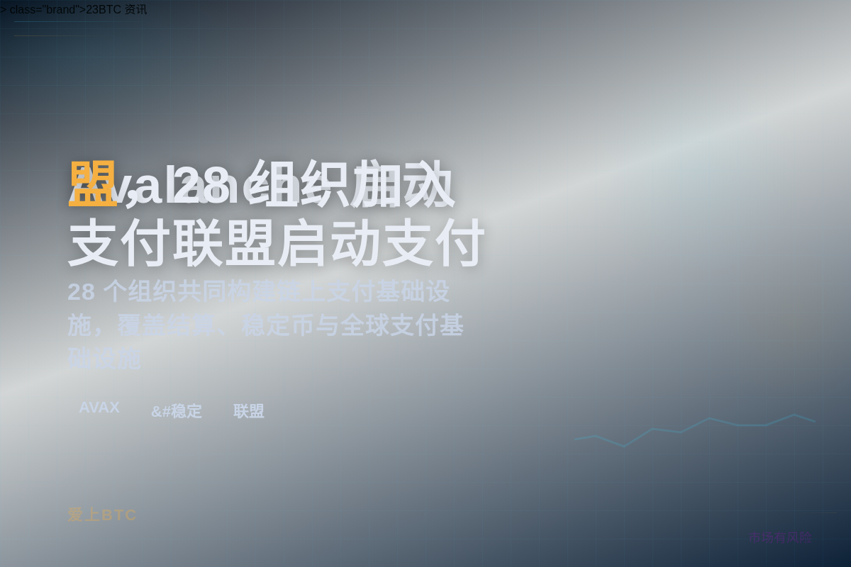 Avalanche 启动支付联盟，28 组织加入