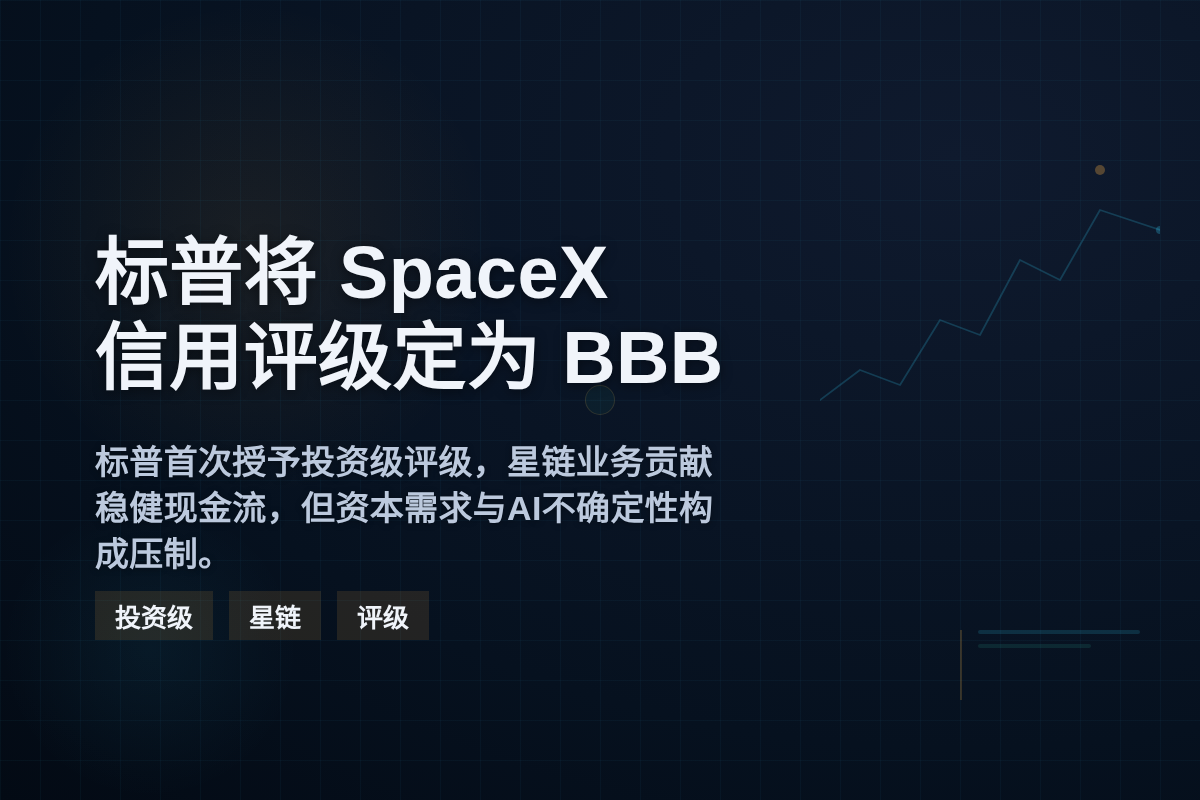 标普将SpaceX信用评级定为BBB