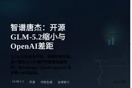 智谱唐杰：开源GLM-5.2缩小与OpenAI差距