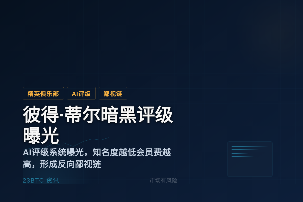 彼得·蒂尔学会暗黑评级曝光插图1 彼得·蒂尔学会暗黑评级曝光