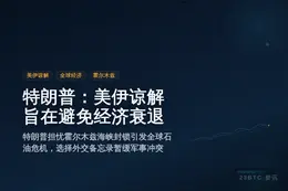特朗普：美伊谅解旨在避免全球经济衰退