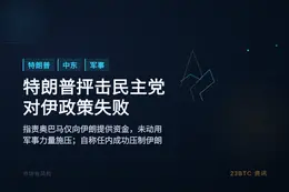 特朗普称民主党承认对伊战争表现不佳