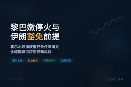 黎巴嫩停火与伊朗豁免，霍尔木兹海峡开放前提