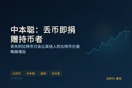中本聪：丢币即捐赠持币者