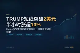 TRUMP短线突破2美元，半小时涨超10%