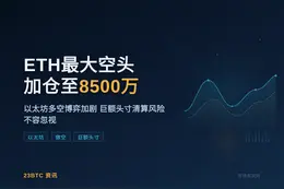 ETH最大空头加仓至8500万