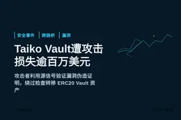Taiko Vault遭攻击，损失逾百万美元
