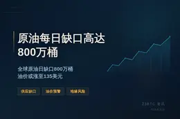 原油每日缺口高达800万桶