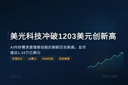 美光科技冲破1203美元创新高