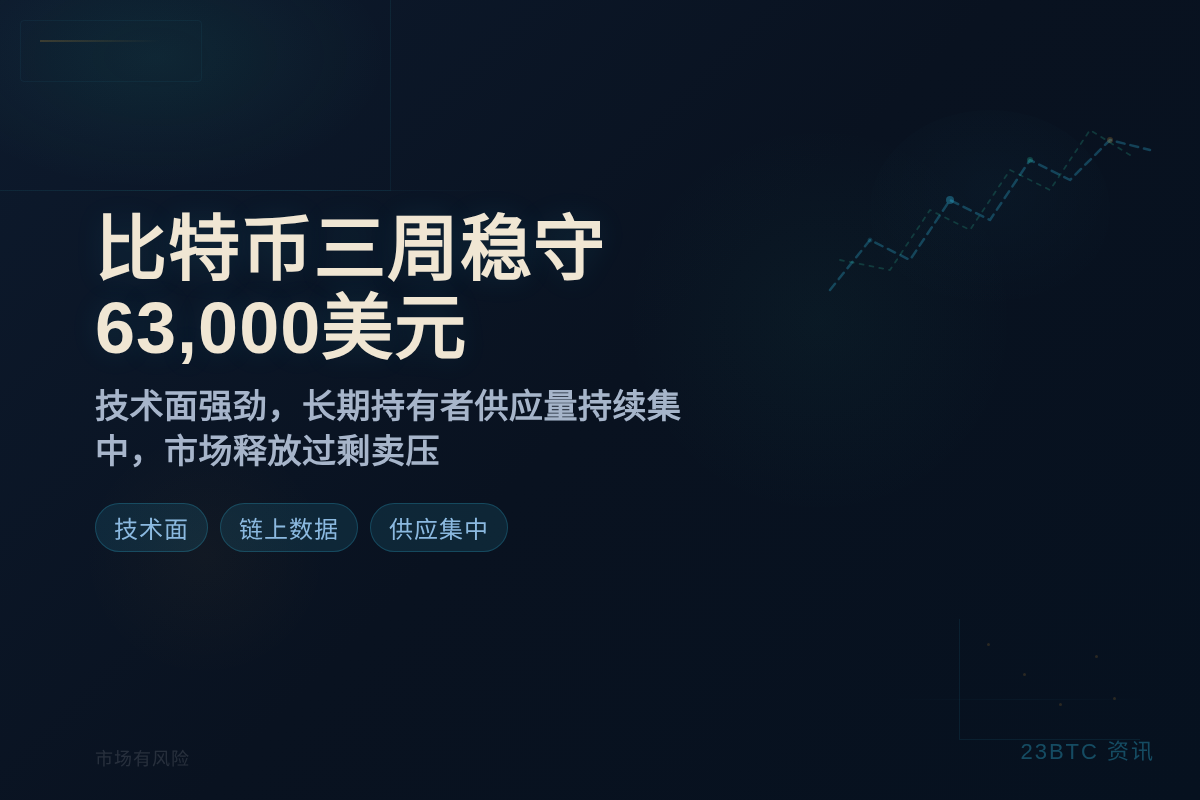 比特币三周稳守63,000美元,技术面强劲插图1 比特币三周稳守63,000美元,技术面强劲