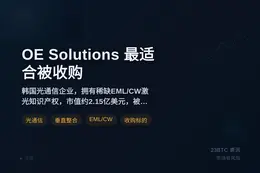 OE称韩国光通信企业OE Solutions最适合被收购