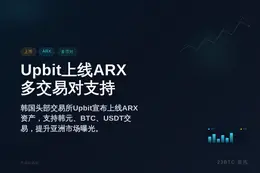 Upbit上线ARX，支持韩元/BTC/USDT交易