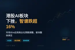 港股AI板块下挫，智谱跌超16%