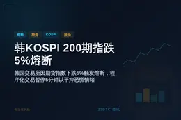韩KOSPI 200期指跌5%熔断