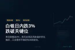现货白银日内跌3%