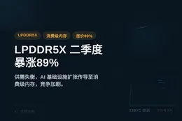 消费级LPDDR5X价格二季度暴涨89%