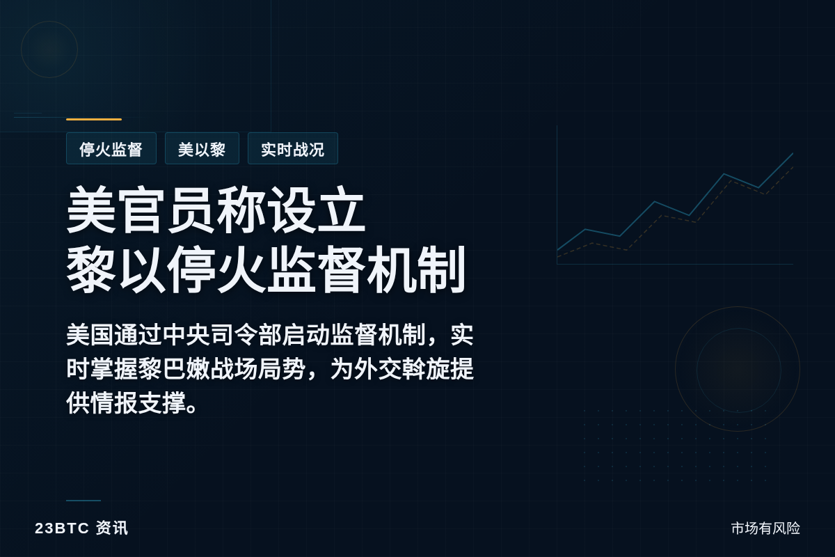 美官员称设立黎以停火监督机制插图1 美官员称设立黎以停火监督机制