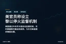 美官员称设立黎以停火监督机制