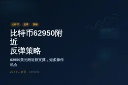 2026-06-23 04:52:08 比特币62950附近反弹策略
