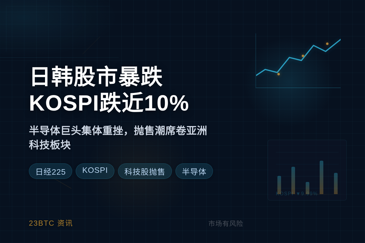 日韩股市暴跌,KOSPI跌近10%插图1 日韩股市暴跌,KOSPI跌近10%