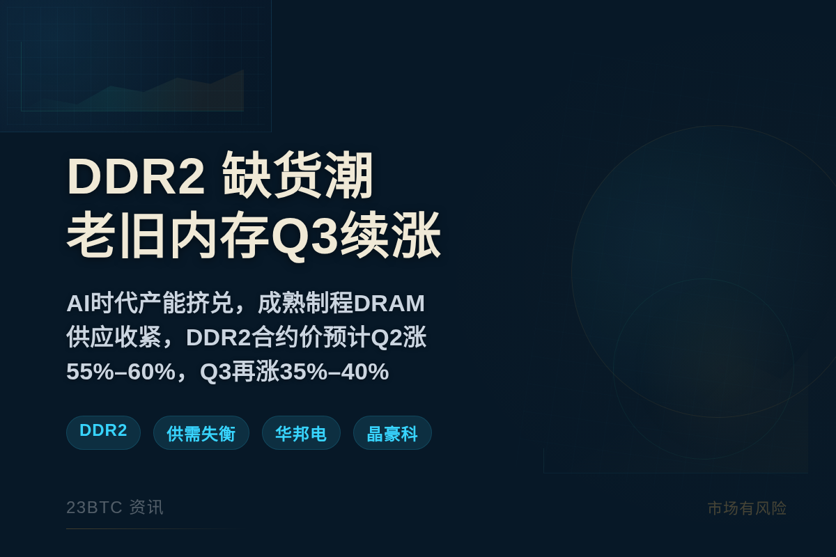 TrendForce：DDR2缺货潮，老旧内存Q3续涨