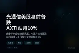 光通信美股盘前普跌，AXTI跌超10%