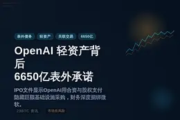 OpenAI IPO文件曝光：6650亿承诺撑起轻资产