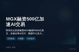 MGX融资500亿美元加速AI交易