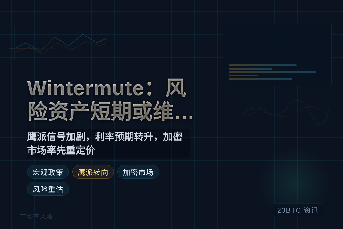 Wintermute:风险资产短期或维持震荡插图1 Wintermute:风险资产短期或维持震荡
