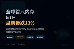 全球首只内存ETF盘前暴跌13%
