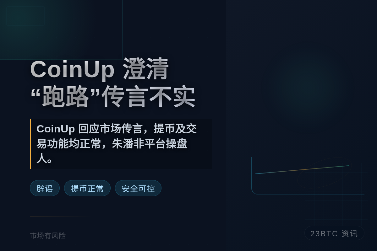 CoinUp澄清“跑路”传言不实插图 CoinUp澄清“跑路”传言不实
