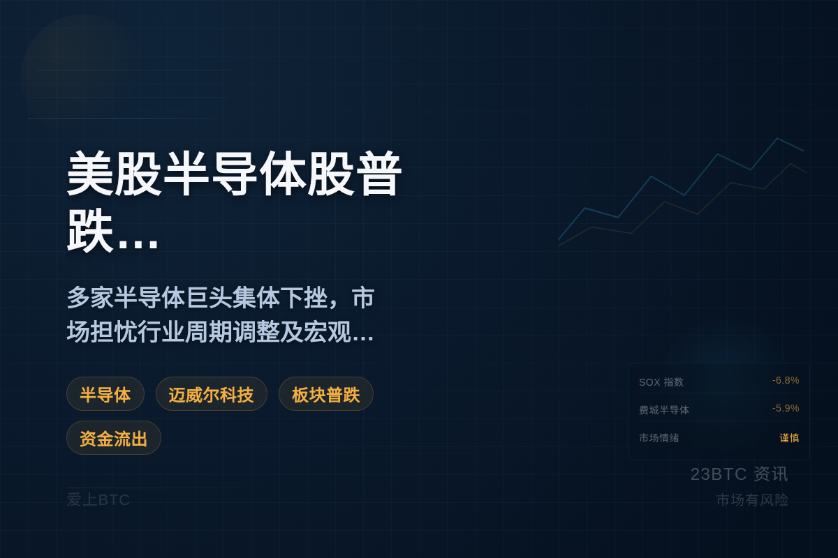 美股半导体股普跌,迈威尔科技跌9.2%插图1 美股半导体股普跌,迈威尔科技跌9.2%