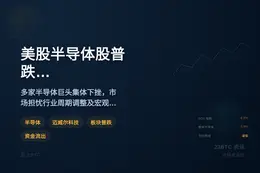 美股半导体股普跌，迈威尔科技跌9.2%