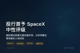 投行首予SpaceX中性评级